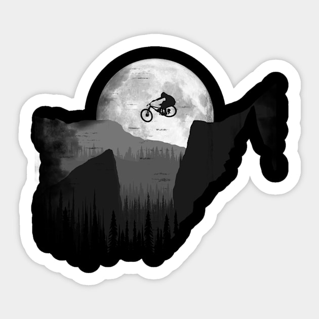 MTB Moon Jump Sticker by Bongonation